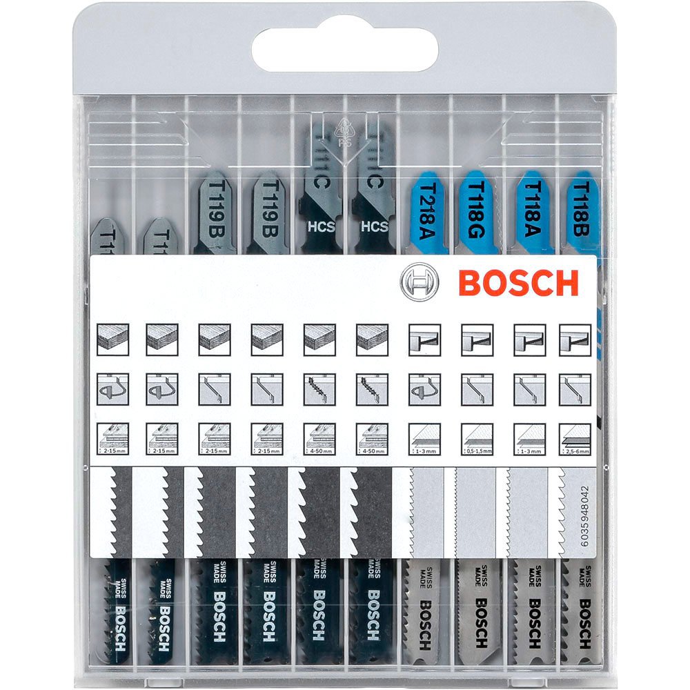 Bosch Kit Lame Per Seghetto Alternativo Metallo E Legno 10 Unità