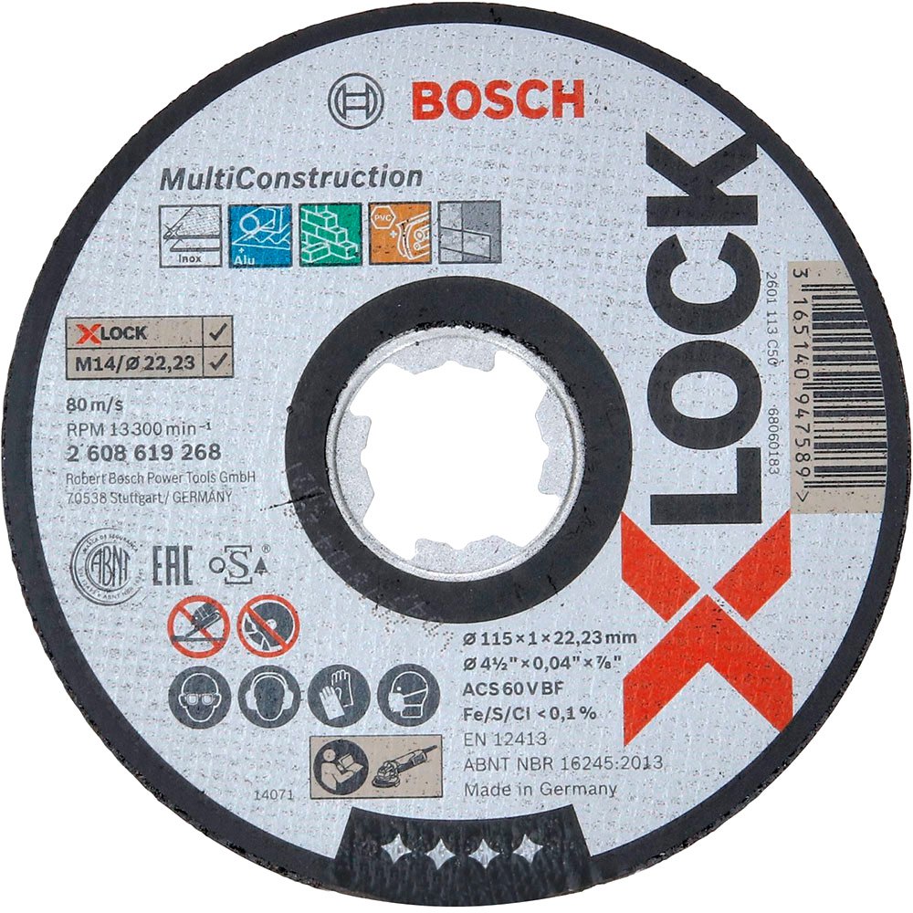 Bosch X-Lock Multi Materiale 115x1.0 mm