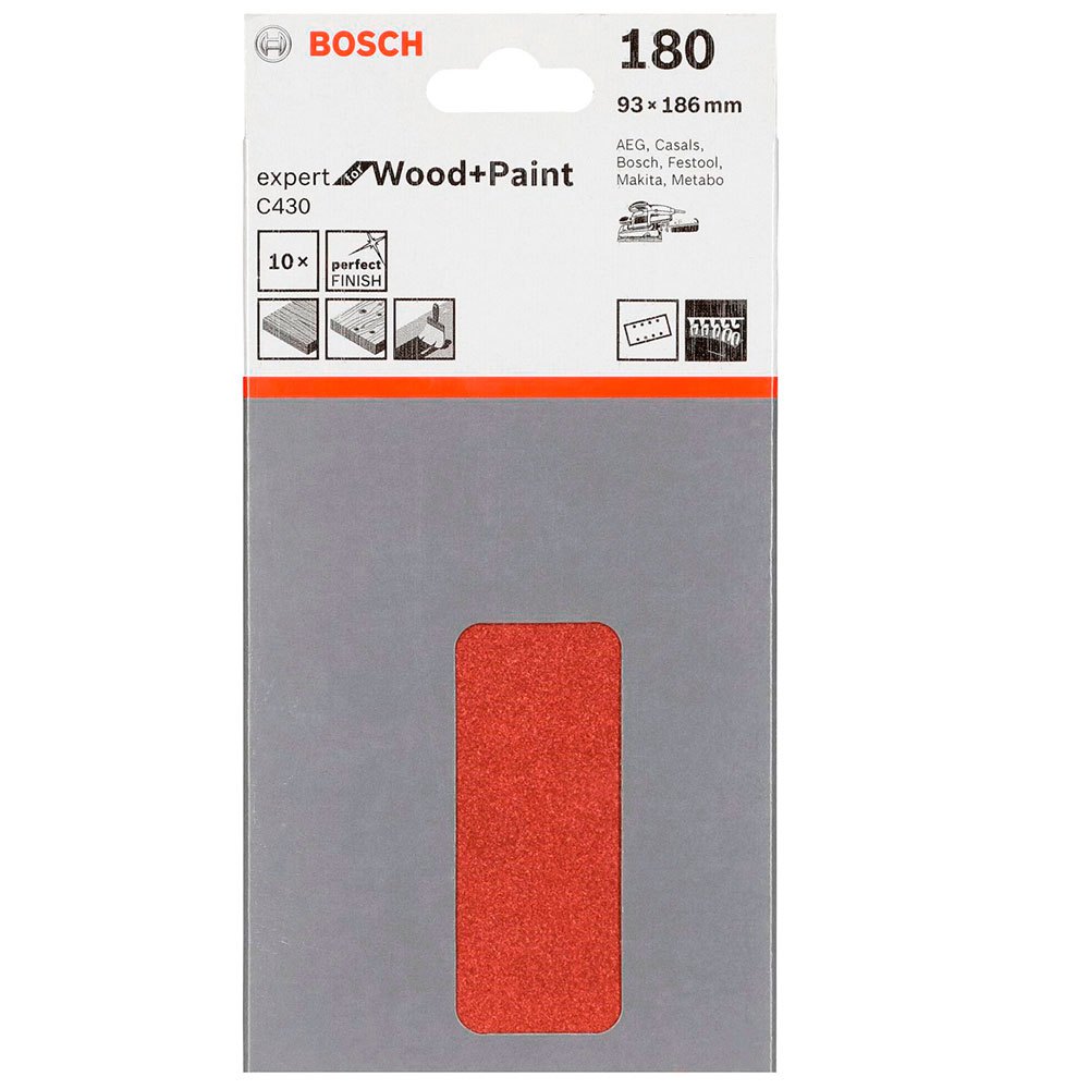 Bosch C 430 Wood+Lacquer 93x186 mm Grit 180 10 Units