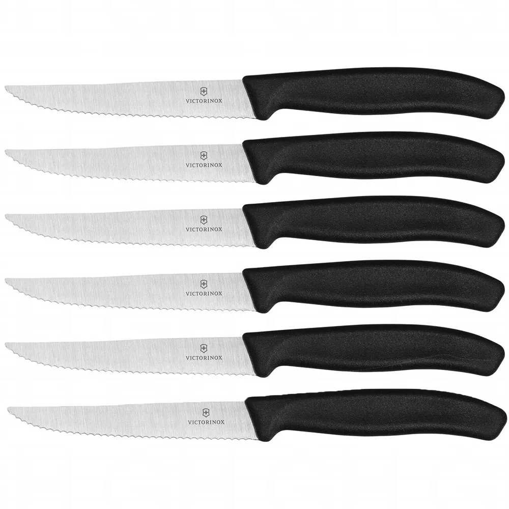 Victorinox Swiss Classic Steak Knife Set 6 Black, Bricoinn