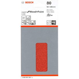 Bosch C 430 Wood+Lacquer 93x186 mm Grit 80 10 Units