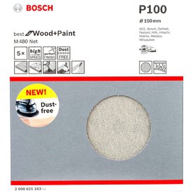 Bosch Abrasiva 150 mm K100 5x M480