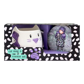 Santoro london Mug And Coaster Set Gorjuss™ Smitten Kitten