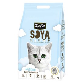 Kitcat SoyaClump Soybeen Eco Litter Baby Powder Biodegradable Sand 7L