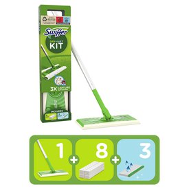 Swiffer Cata Mop With Palo Box 1 Unit+8 Spare Parts+3 Humid Spare Party Dry+Wet
