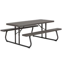 Lifetime Ultra-Resistant Folding Table With Benches 183x76x74 cm UV100
