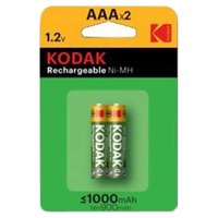 Kodak Rechargeable AAA 1000mAh NiMH 2 Unités Piles