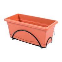 plastiken-74817-balcony-planter-integrated-plate-with-anthracite-support-40x24-cm