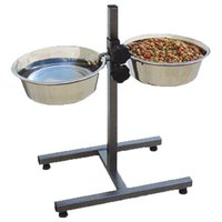 Freedog Suport Double Regulable Stainless Steel Bowl 1750ml