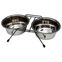 Freedog Suport Double Stainless Steel Bowl 1900ml