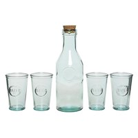 Kitchen goods Recycled Glass Bottle And 4 Glasses