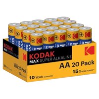 Kodak Max AA LR6 Alkali-Batterien 20 Einheiten