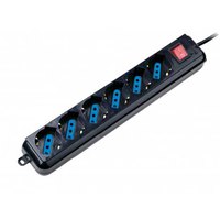 Ewent EW3925 Anti Surge Power Strip 6 Outlets With Switch