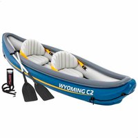 Color baby Canoa Hinchable Para 2 Personas Wyoming C2 Con Remos 307x89x53 cm