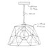 Creative cables Lampada Sospensione Tessile Dome 1.2 M Insieme A Bombilla